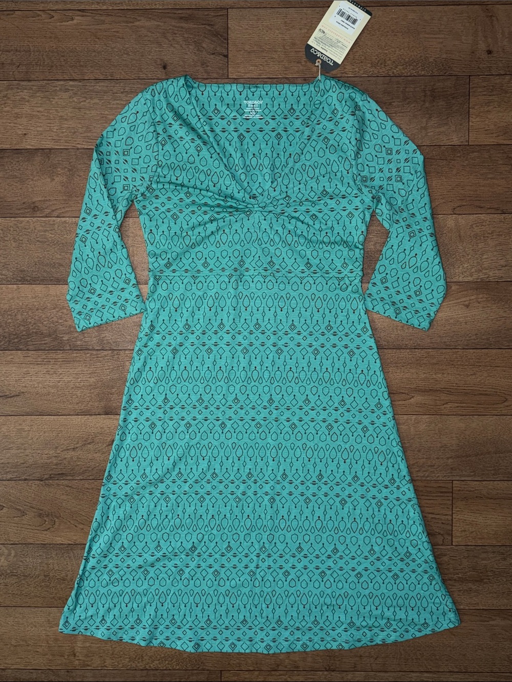 Toad&Co Size Small Rosalinda Dress Agate Nordic Print NWD Samba Fabric Comfort S